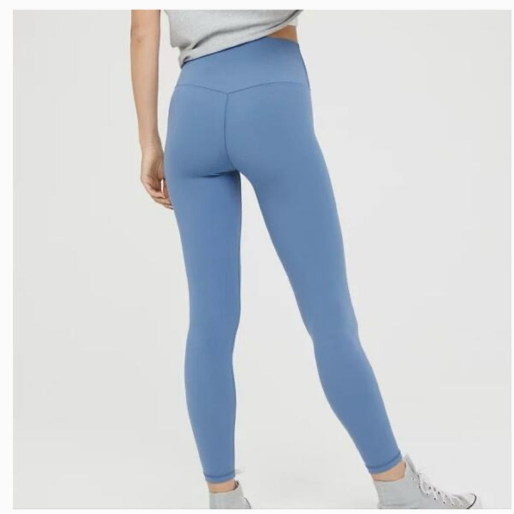 NWT OFFLINE By Aerie Real Me High‎ Waisted Crossover Legging Marbled Blue Size L